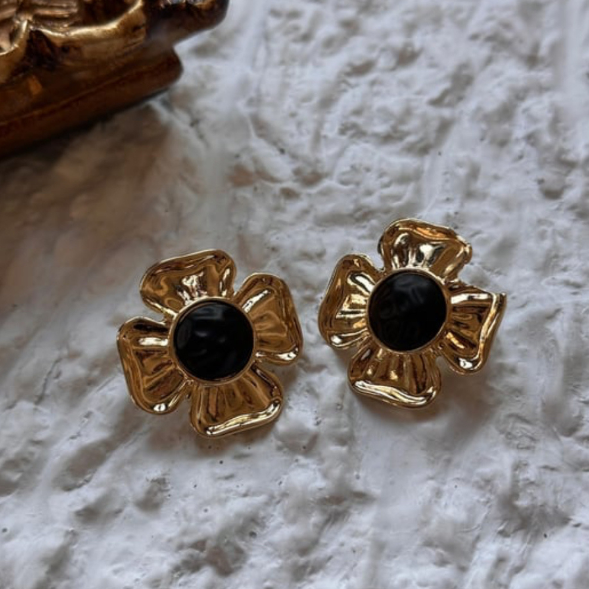 Asc Flower Black Küpe
