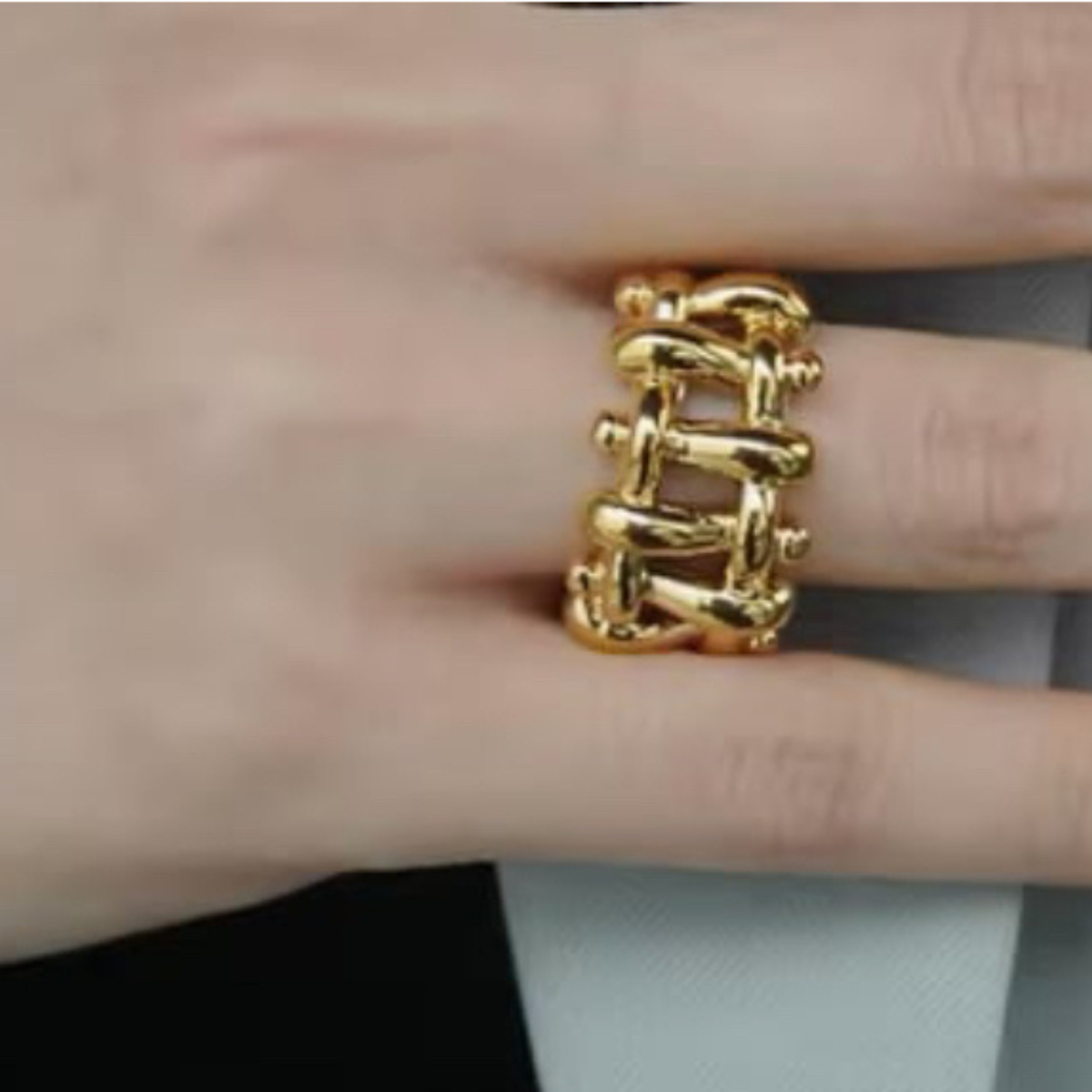 Asc Gold Opposite Çelik Yüzük