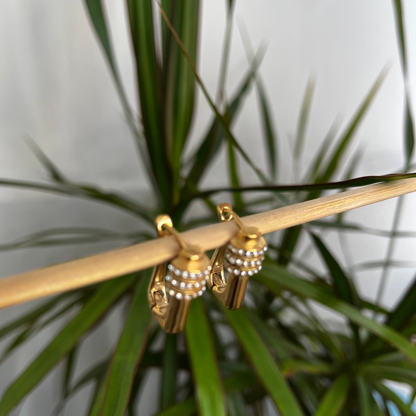 ASC Antik Gold Taşlı Küpe