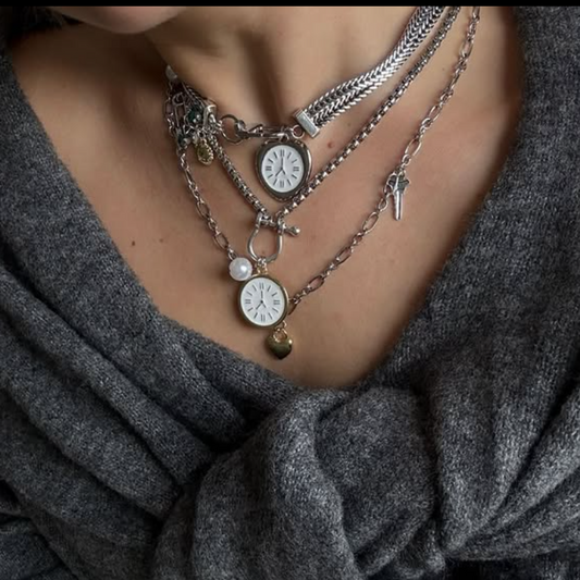 ZR 3 lü Saat Charm Kolye