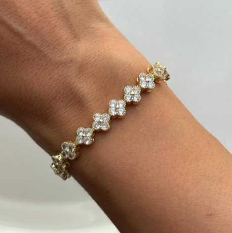Taşlı Yonca Bileklik