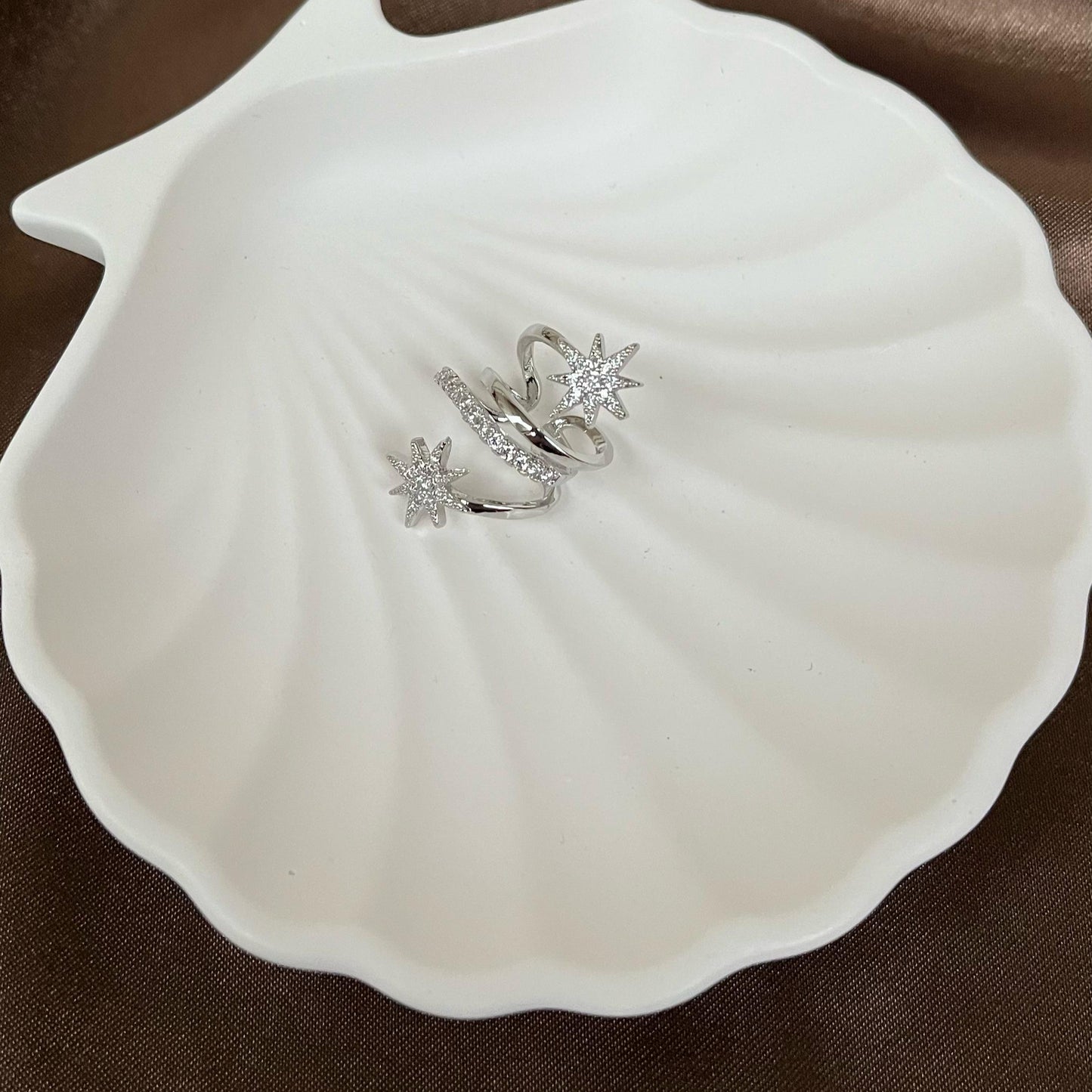 ASC Silver Yıldız Figürlü Taşlı Kıkırdak Küpe (Adet)