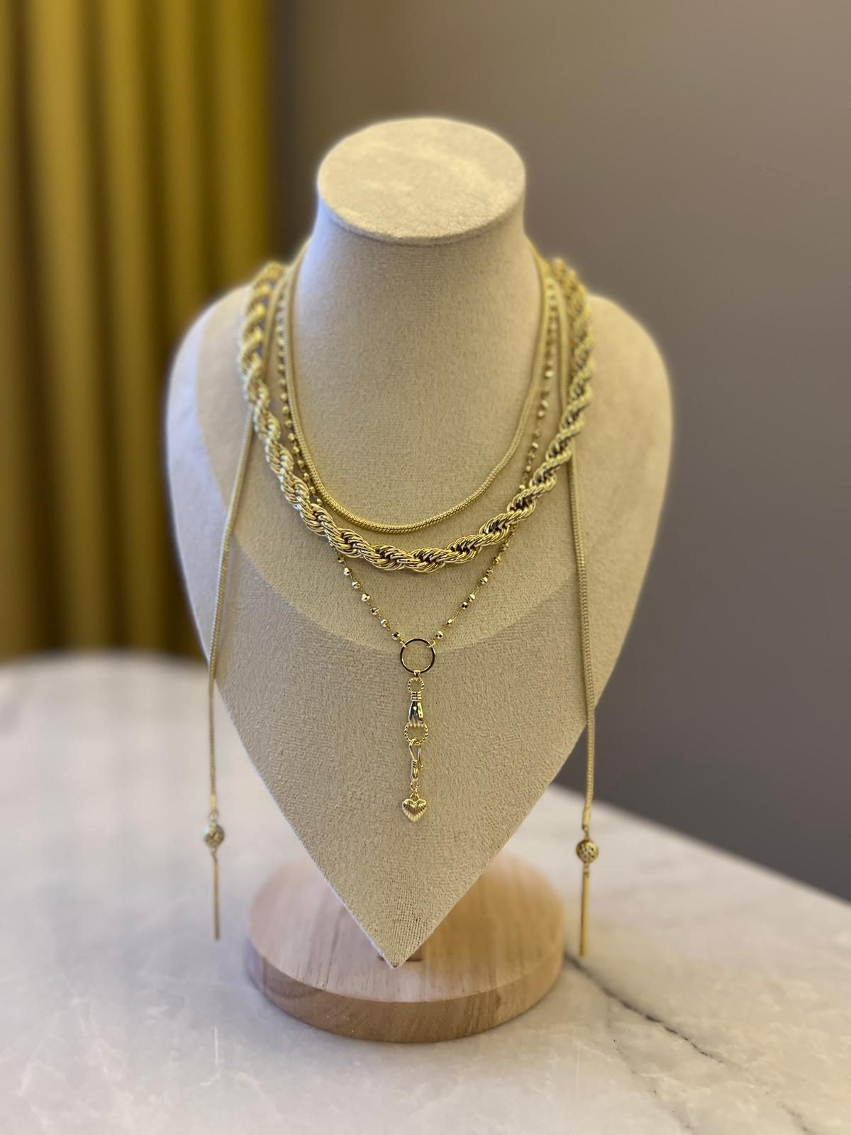 Gold Dolamalı Kolye