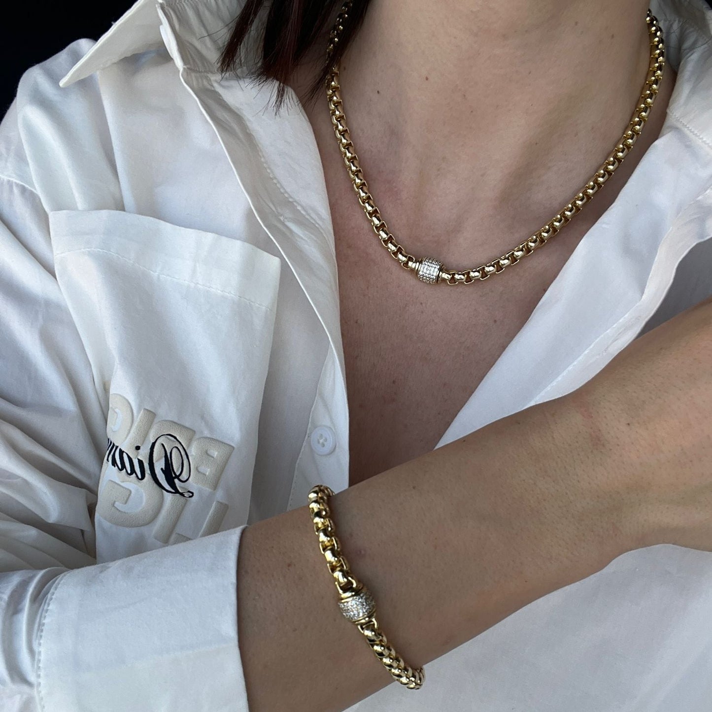 Xuping Gold Ortası Taşlı Kolye