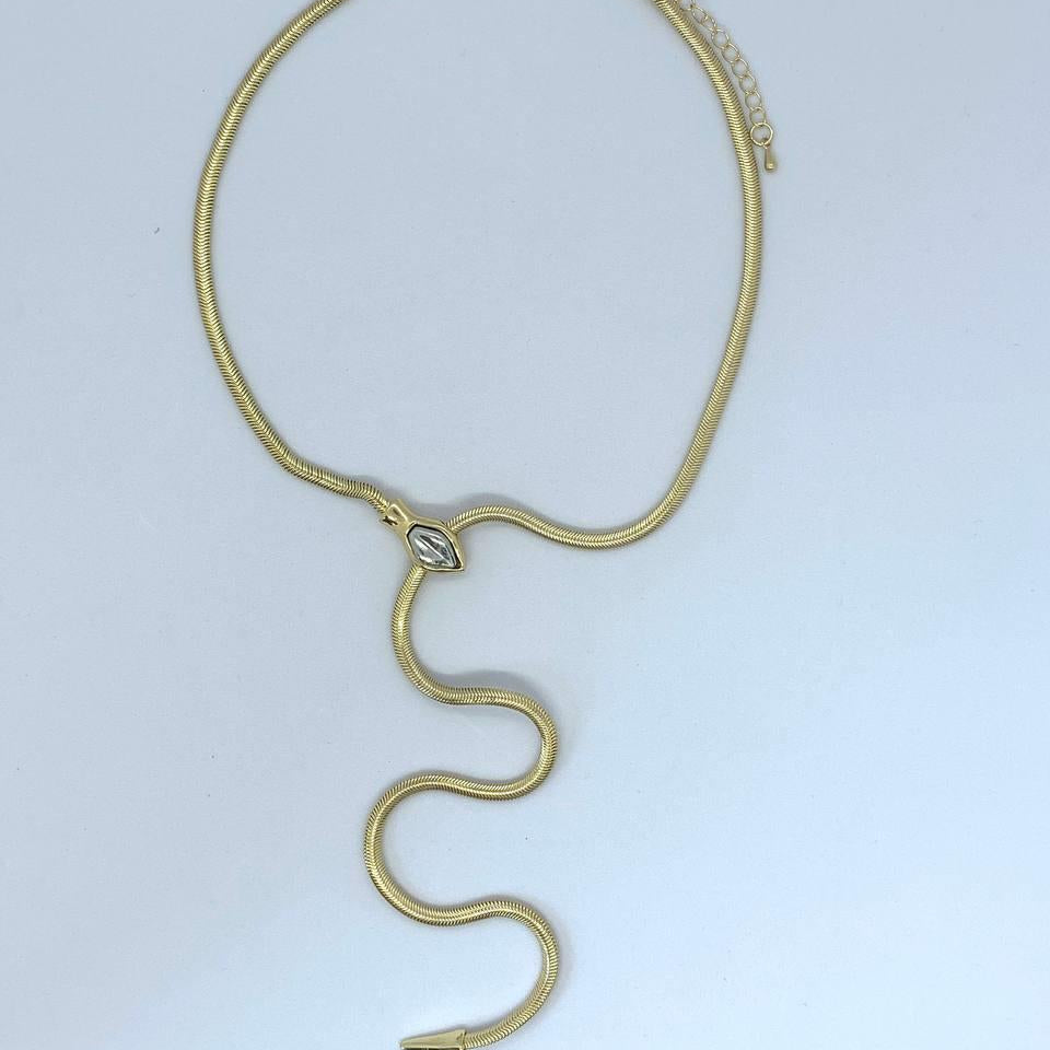 Yılan Ayarlanabilir Gold Kolye