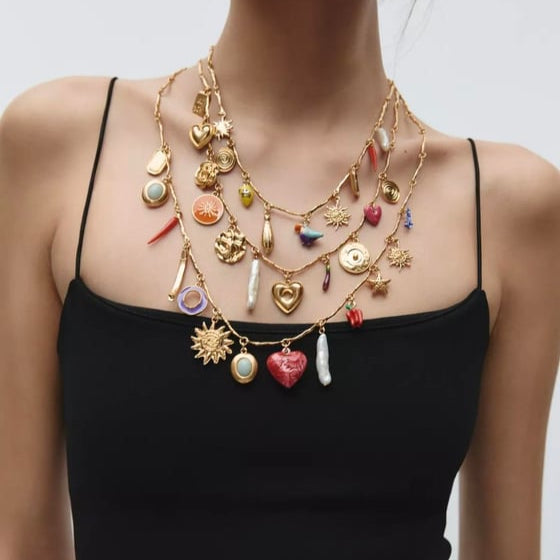 Marka 3lü Charm Kolye
