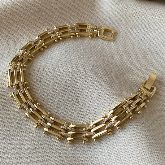 Xuping 14K Taşlı Gold Bileklik