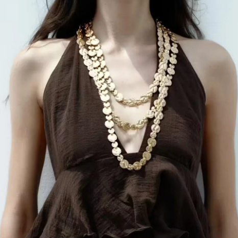 Marka Çoklu Madeni Para Kolye