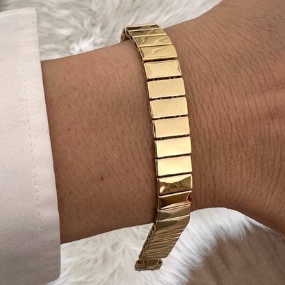 14 Ayar Altın Rengi Kalın Bileklik