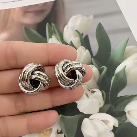 Geometrik Minik Silver Küpe