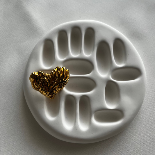 Asc Gold Heart Çelik Yüzük