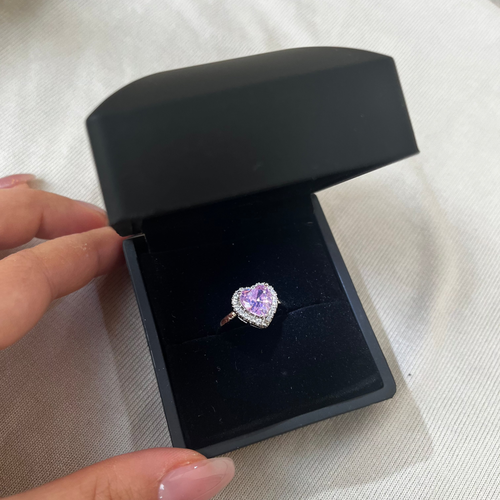 ASC Pembe Taşlı Silver Ayarlanabilir Ciddi İlişki Yüzüğü