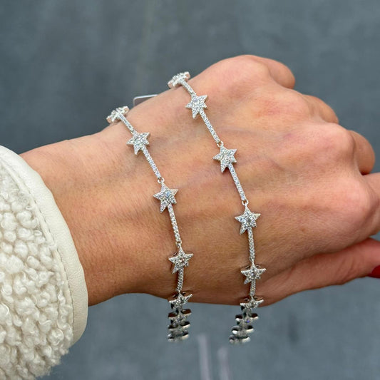 Xuping Taşlı Yıldız Silver Bileklik