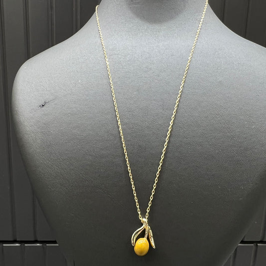 Gold Zincirli Zeytindalı Kolye