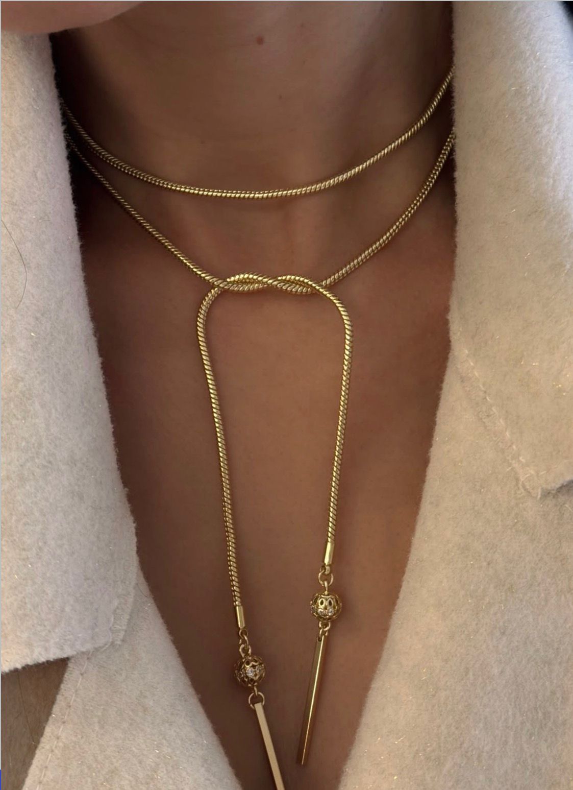 Gold Dolamalı Kolye