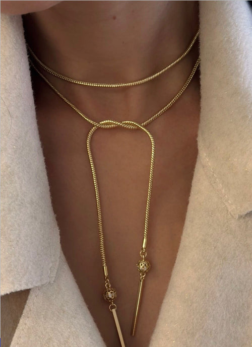 Gold Dolamalı Kolye