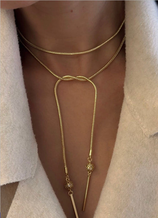 Gold Dolamalı Kolye