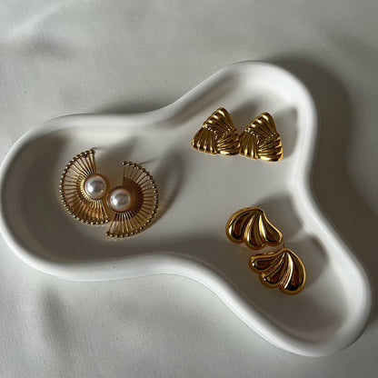 Asc Gold Leaf Çelik Küpe