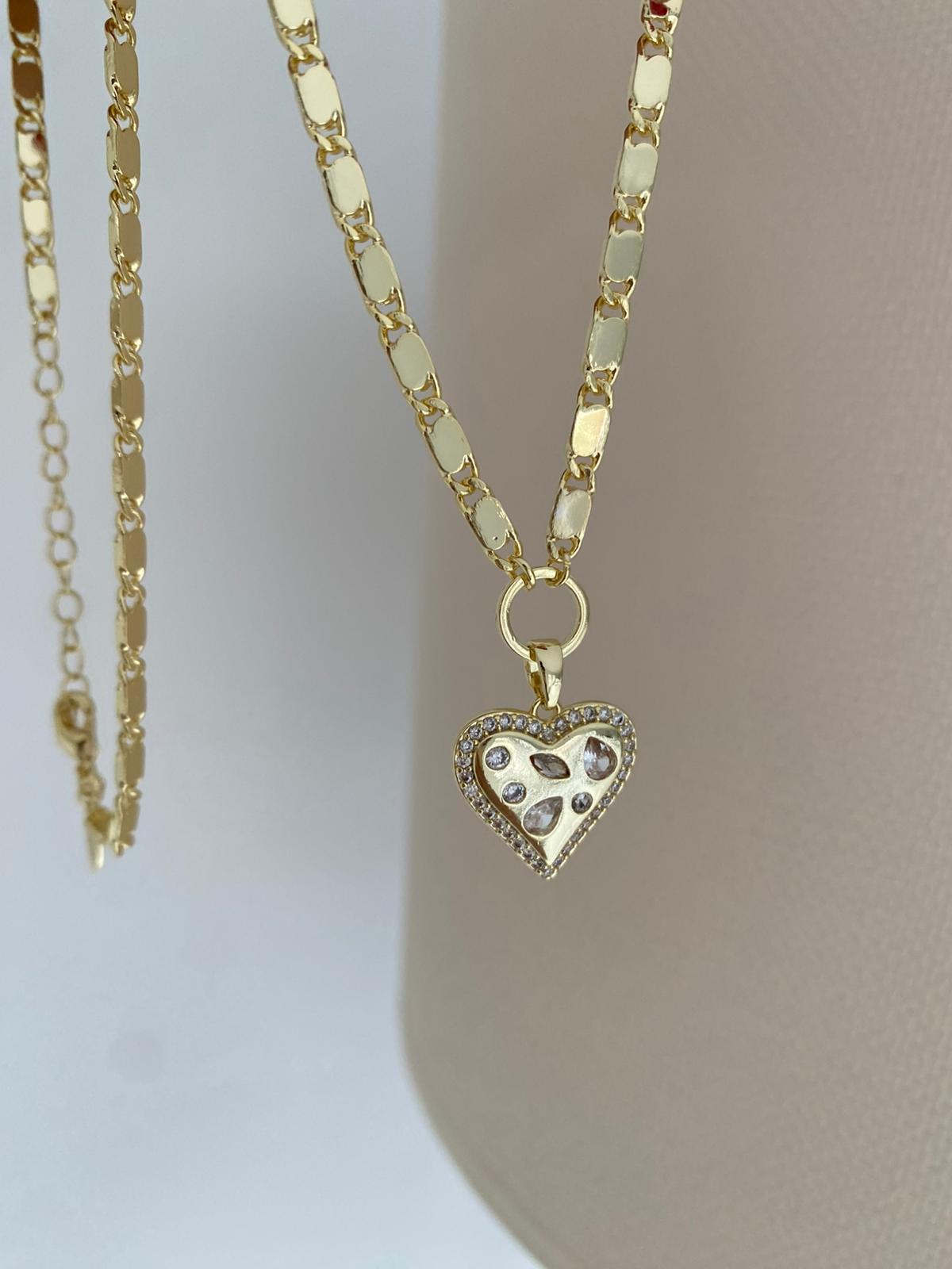 Gold Renk Parlak Kesme Panzer Zincir Kolye