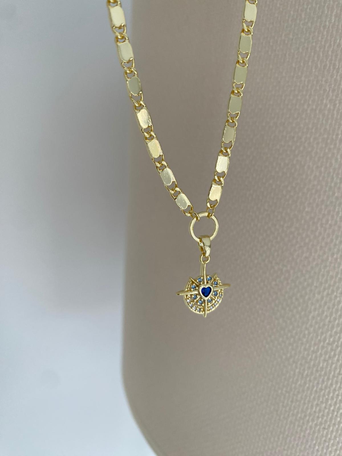 Gold Renk Parlak Kesme Panzer Zincir Kolye