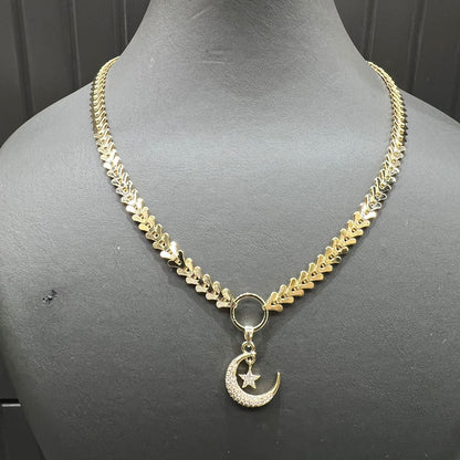 Ay & Yıldız Gold Kolye