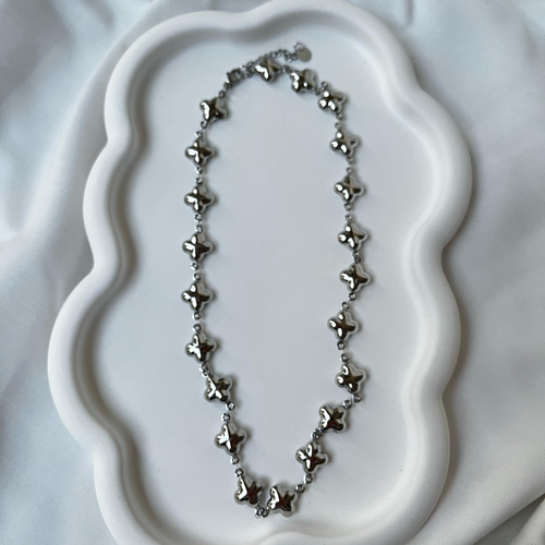 ASC Çelik Silver Çoklu Yonca Kolye