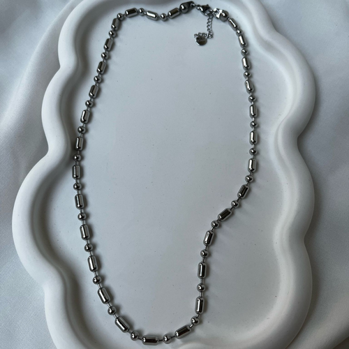 ASC Çelik Silver Boncuk Kolye