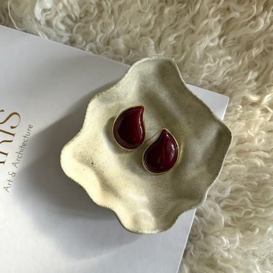 Gold Çerçeveli Damla Küpe