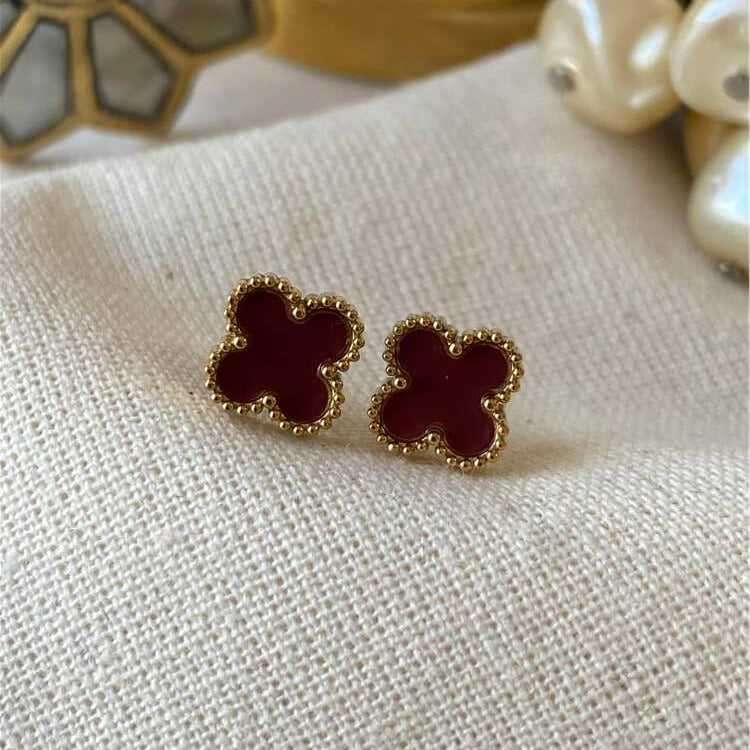 Çelik Gold Cleef Küpe