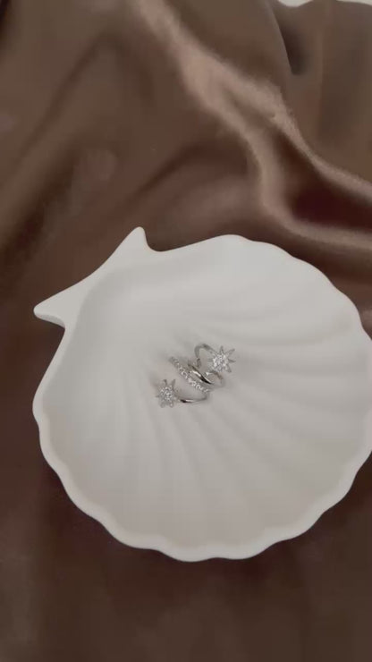 ASC Silver Yıldız Figürlü Taşlı Kıkırdak Küpe (Adet)