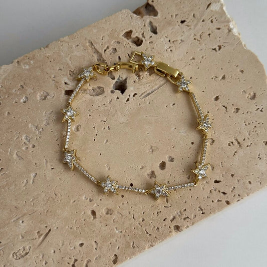 Xuping Taşlı Yıldız Gold Bileklik